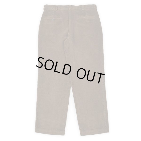 画像2: 00's Brooks Brothers ノータック 太畝コーデュロイトラウザー "BROWN / W35 L30" (2)