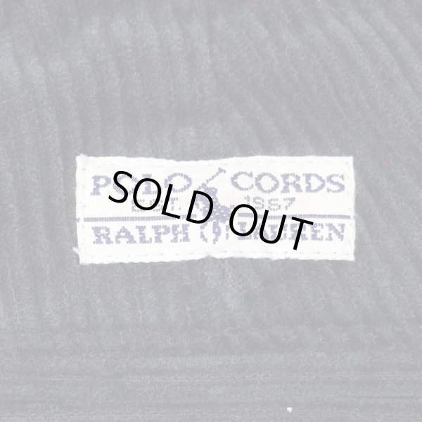 画像3: 90's Polo Ralph Lauren ノータック 太畝コーデュロイトラウザー “DARK NAVY / PHILIP PANT” (3)