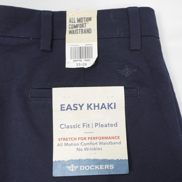 画像3: 00's DOCKERS 2タック チノトラウザー "Dark Navy / DEADSTOCK" (3)