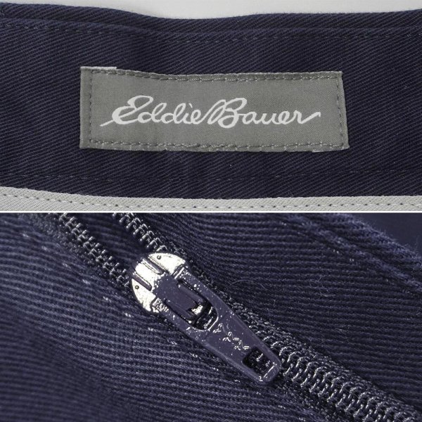 画像4: 00's Eddie Bauer 2タック チノトラウザー "NAVY" (4)