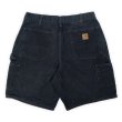 画像2: 00's Carhartt ダックペインターショーツ “BLACK” (2)