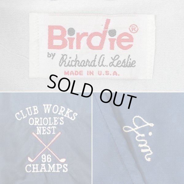 画像2: 90's Birdie ハーフジップ ナイロンスタジャン "MADE IN USA" (2)