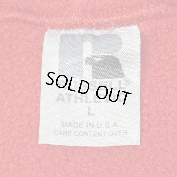 画像2: 90's RUSSELL ハーフジップ フリースフーディー "MADE IN USA" (2)