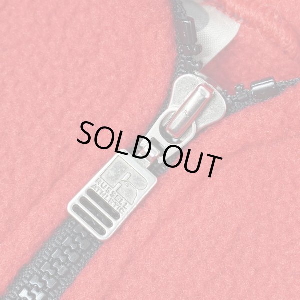 画像4: 90's RUSSELL ハーフジップ フリースフーディー "MADE IN USA" (4)