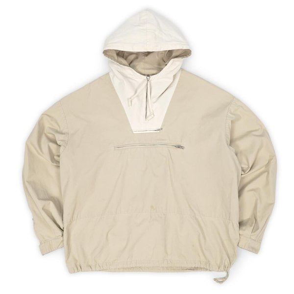 画像1: 90's J.CREW コットンアノラック "BEIGH×WHITE" (1)