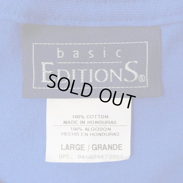 画像2: 90's BASIC EDITIONS ポケットTシャツ “BLUE / DEADSTOCK” (2)