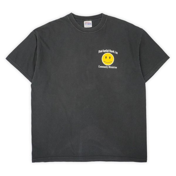 画像1: 90-00's First Baptist Church 両面プリントTシャツ "Hanes BEEFY body" (1)