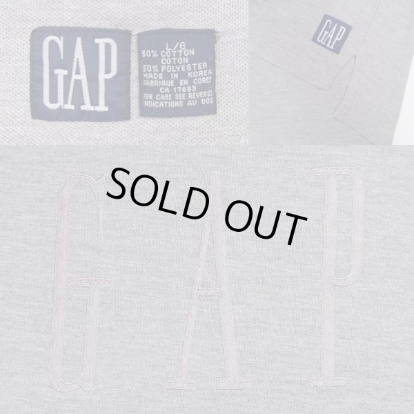 画像3: 90's OLD GAP ロゴ刺繍Tシャツ “鹿の子生地” (3)