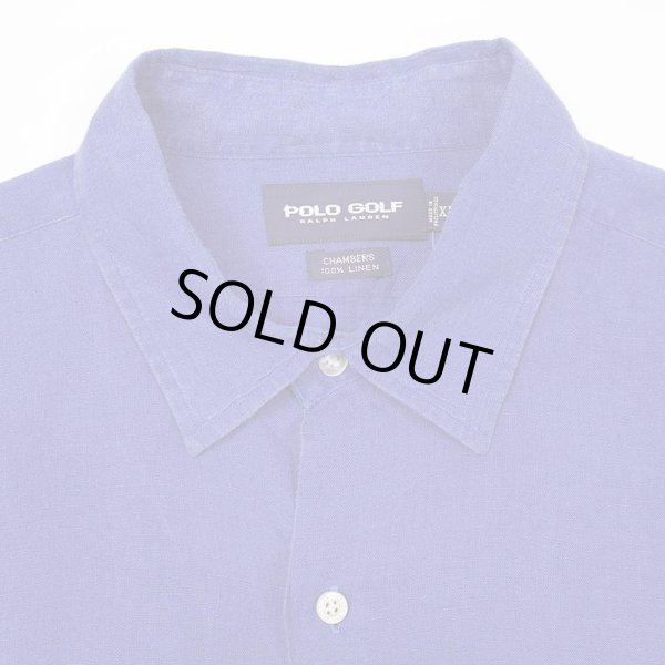 画像3: 90's POLO GOLF S/S レギュラーカラー リネンシャツ "CHAMBERS" (3)
