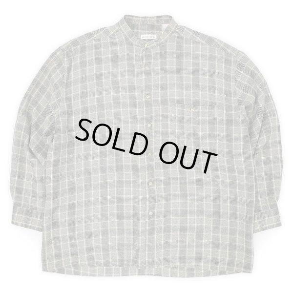 画像1: 90's Pierre Cardin バンドカラー レーヨンシャツ (1)