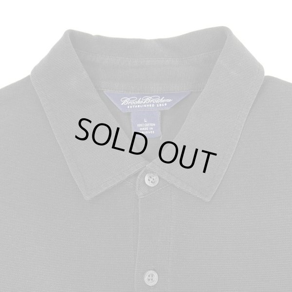 画像3: 00's Brooks Brothers S/S コットンピケシャツ "BLACK" (3)