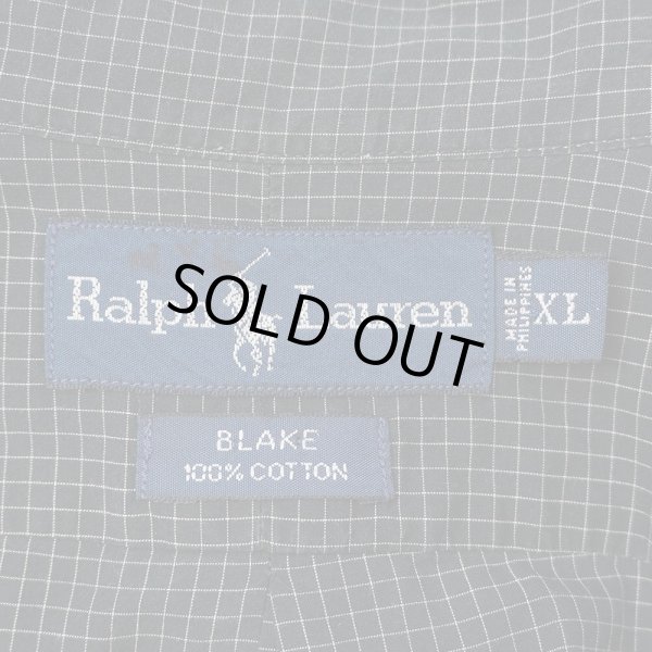 画像2: 90's Polo Ralph Lauren ボタンダウンシャツ "BLAKE / BLACK BASE" (2)