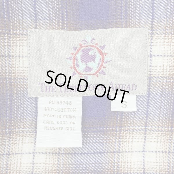 画像2: 90's THE TERRITORY AHEAD オンブレチェック柄 フランネルシャツ (2)