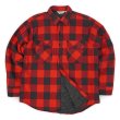 画像1: 80's FIVE BROTHER キルティングライナー ヘビーネルシャツ "MADE IN USA / Red&Black Plaid" (1)