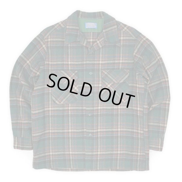 画像1: 70's PENDLETON オープンカラー ウールシャツ "MADE IN USA" (1)