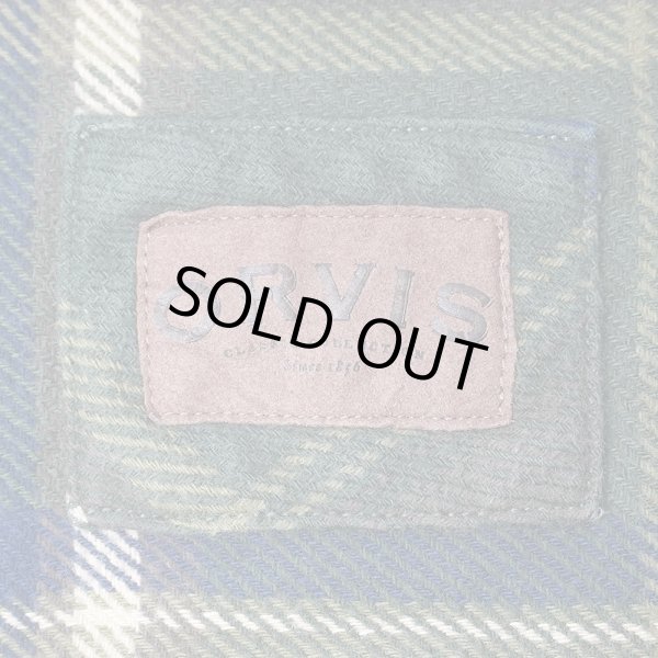 画像2: 00's ORVIS ヘビーネルシャツ "Olive Plaid" (2)