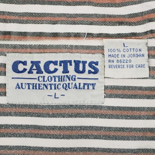 画像2: 90's CACTUS S/S バンドカラーシャツ (2)