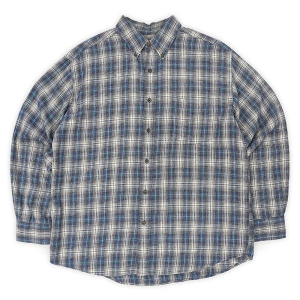 画像1: 90-00's ST.JOHN'S BAY フランネルボタンダウンシャツ "Blue Ombre Plaid" (1)