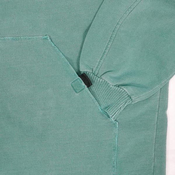 画像4: 90's STEEL BRIDGE ハーフジップスウェット "FADE GREEN / MADE IN USA / DEADSTOCK" (4)