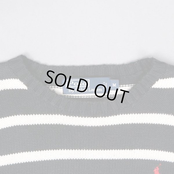 画像4: 00's Polo Ralph Lauren ボーダー柄 コットンニット (4)