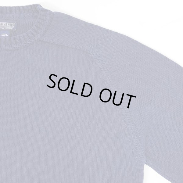 画像3: 90's LANDS' END コットンドリフターセーター "NAVY / MADE IN USA" (3)