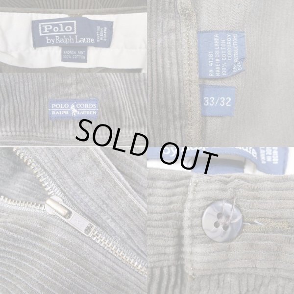 画像3: Polo Ralph Lauren 2タック 太畝コーデュロイパンツ "ANDREW PANT / OLIVE" (3)