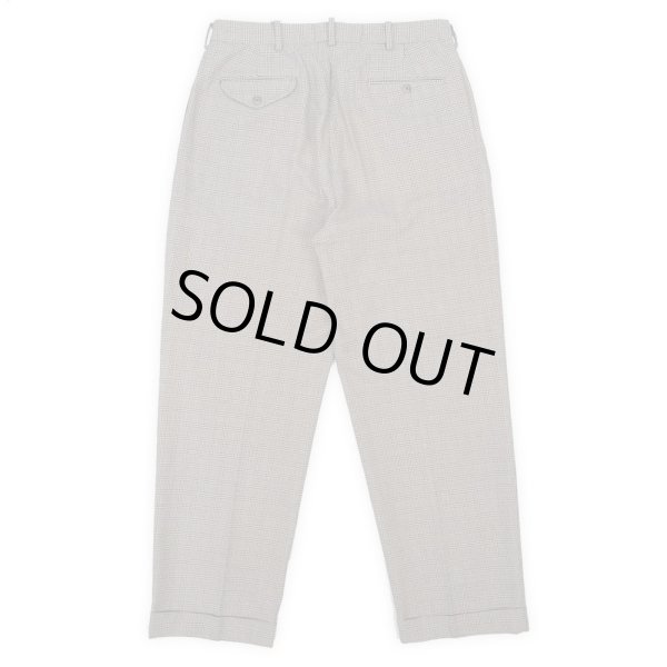 画像2: 90's Polo Ralph Lauren グレンチェック柄 2タックウールトラウザー "W34 L30" (2)