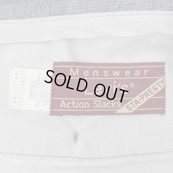 画像3: 80's Levi's アクションスラックス "Light Gray / W33 L29相当" (3)
