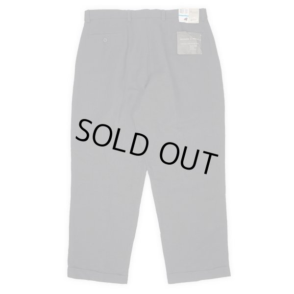 画像1: 00's DOCKERS 2タック コットンリネントラウザー "DEADSTOCK / BLACK / W36 L30" (1)
