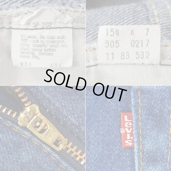 画像4: Early 80's Levi's 505 デニムパンツ "実寸W34 L30 / MADE IN USA / 内股シングル" (4)