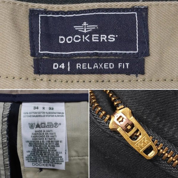 画像4: 00's DOCKERS 2タック チノトラウザー "BLACK / DEADSTOCK" (4)