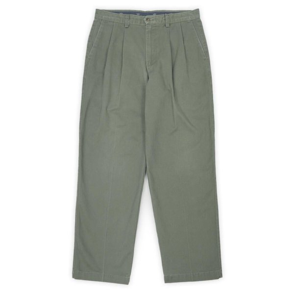 画像1: Early 00's DOCKERS 2タック チノトラウザー "OLIVE / W33 L30" (1)