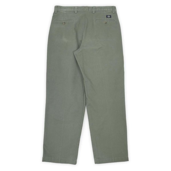 画像2: Early 00's DOCKERS 2タック チノトラウザー "OLIVE / W33 L30" (2)
