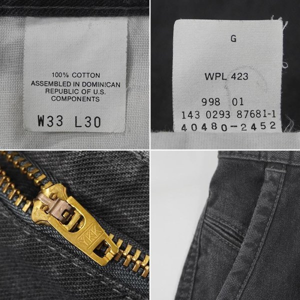 画像4: Early 90's DOCKERS 2タック ブラックデニムトラウザー "W33 L30" (4)