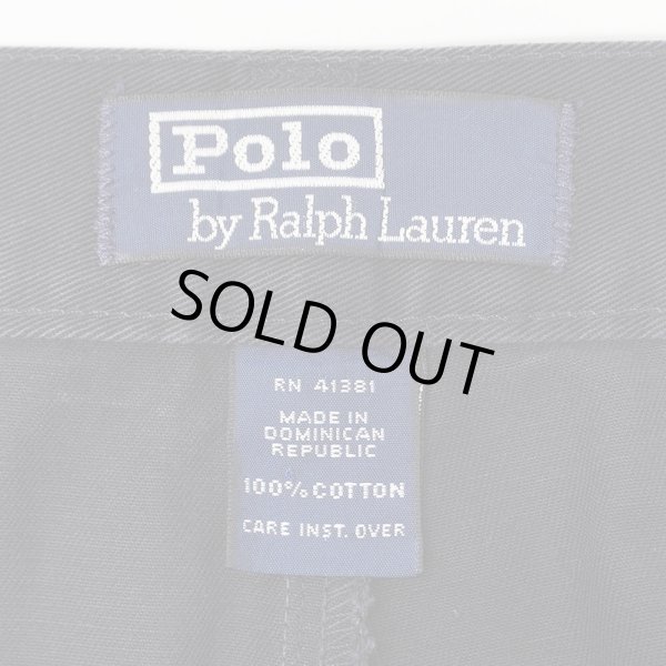 画像4: Early 90's Polo Ralph Lauren 2タック チノトラウザー "DARK NAVY / W36 L30" (4)