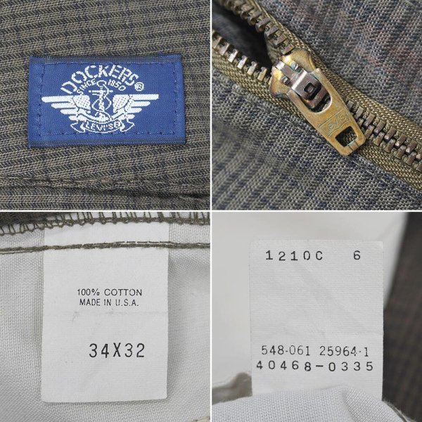 画像3: Early 90's DOCKERS 2タック コットントラウザー "MADE IN USA / W34 L32" (3)