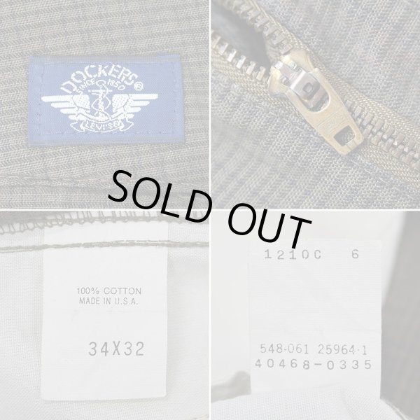 画像3: Early 90's DOCKERS 2タック コットントラウザー "MADE IN USA / W34 L32" (3)