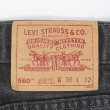 画像3: 90's Levi's 560 ブラックデニムパンツ "MADE IN USA / W36 L30相当" (3)