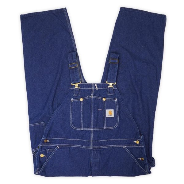 画像1: 00's Carhartt デニムオーバーオール “Dark Indigo / W42 L30相当” (1)