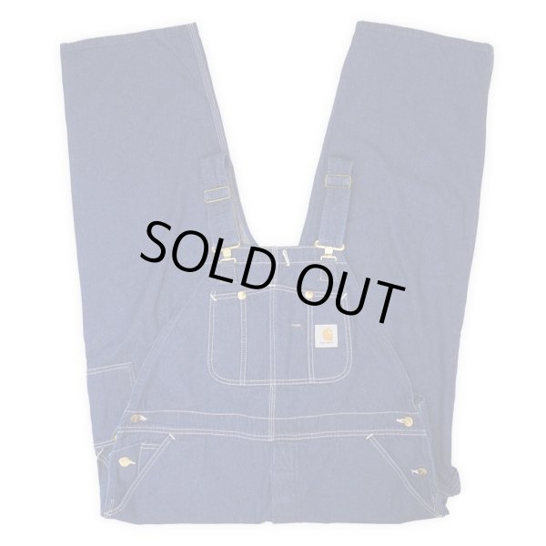 画像1: 00's Carhartt デニムオーバーオール “Dark Indigo / W42 L30相当” (1)