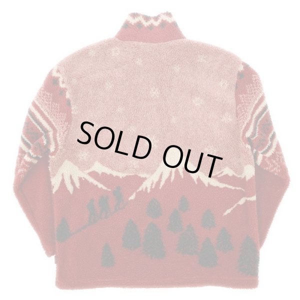 画像2: 90's-00's Woolrich 総柄 パイルフリースプルオーバー "MADE IN USA" (2)