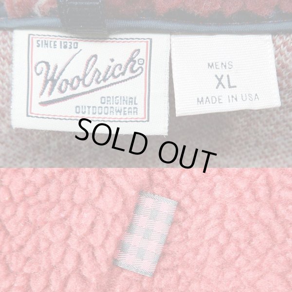 画像3: 90's-00's Woolrich 総柄 パイルフリースプルオーバー "MADE IN USA" (3)