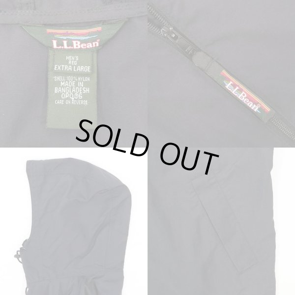 画像3: 00's L.L.Bean ナイロンアノラックパーカー "BLACK" (3)