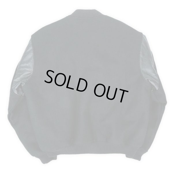 画像2: 90's ALL BLACK レザー切り替えスタジャン "MADE IN USA" (2)