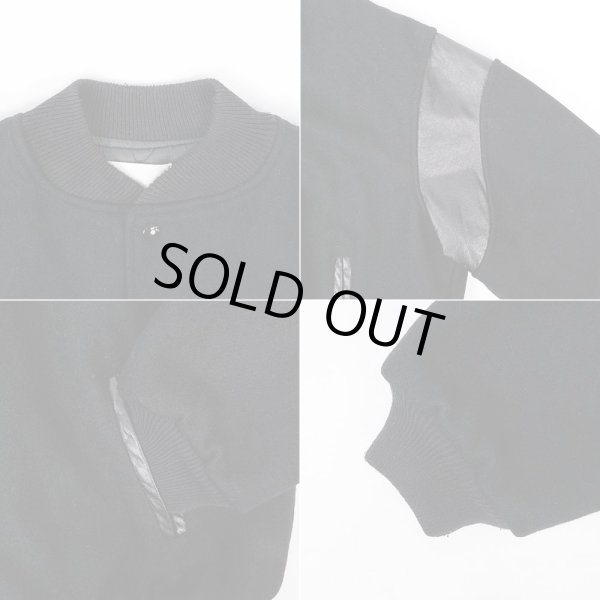 画像4: 90's ALL BLACK レザー切り替えスタジャン "MADE IN USA" (4)