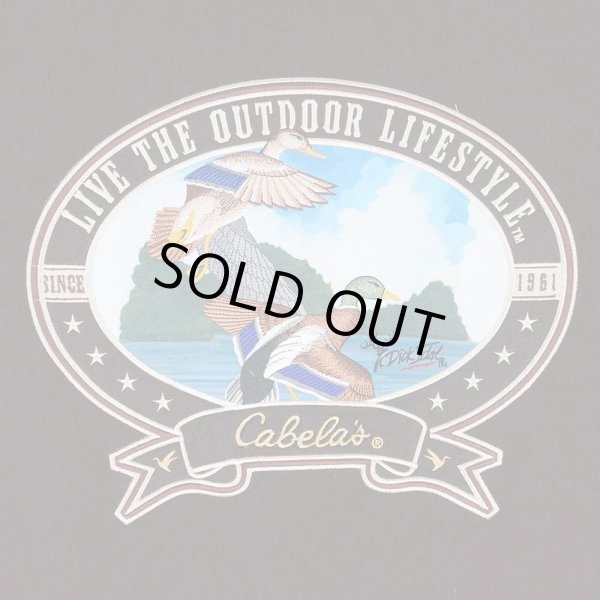 画像4: 90's Cabela's レザー切り替え ウールスタジャン (4)