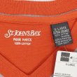 画像2: 00's ST JOHN'S BAY Vネック コットンピケTシャツ "Orange / DEADSTOCK" (2)
