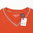 画像3: 00's ST JOHN'S BAY Vネック コットンピケTシャツ "Orange / DEADSTOCK" (3)