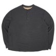 画像1: 00's Eddie Bauer ヘンリーネック サーマルカットソー "BLACK" (1)