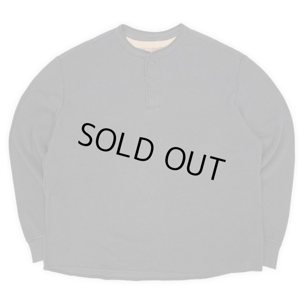 画像1: 00's Eddie Bauer ヘンリーネック サーマルカットソー "BLACK" (1)